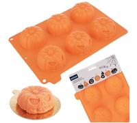NEUF moule à muffins en silicone Halloween citrouille 6 27 x 18 x 4 cm moule ...