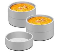 Moule à oeufs 5 pièces de qualité alimentaire friteuse à air moule oeufs rond 3, 9x1, 2 pouces moules pochés démoulage facile lavable au lave-vaisselle moules en silicone résistant la températur