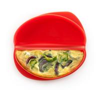 Moule à omelette pour micro-ondes 23 cm, rouge, silicone, Lékué