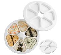 Moule à Onigiri 6 en 1, moule à boules de riz, ensemble d'onigiri de qualité alimentaire 6 en 1, machine triangulaire antiadhésive pour la fabrication et le stockage des sushis