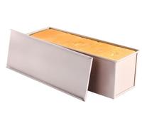 Moule à pain avec couvercle, capacité 1200g de pâte, en acier, antiadhésif, 38 cm