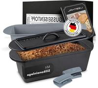 Moule à pain en fonte avec couvercle - Insert en silicone - Revêtement antiadhésif - 35 litres