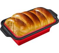 Moule à pain en silicone Ibenzoa® de 31 cm – Moule rectangulaire avec cadre renforcé en métal, revêtement antiadhésif, adapté au contact alimentaire et sans BPA, dimensions intérieures : 22,5 x 17 x 7