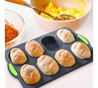 Moule à pain multifonction en silicone, moule de cuisson pour pain français antiadhésif, - Moule en silicone 3D à 8 cavités résistant aux hautes températures pour la décoration de sucre, le pain, la c