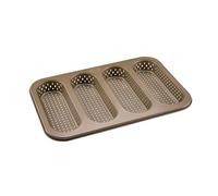 Moule à pain perforé 4 mini baguettes 33 x 22 cm Zenker Mojave Gold