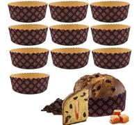 Moule à panettone en papier - Résistant aux hautes températures - 16,5 x 15,5 x 5,5 cm