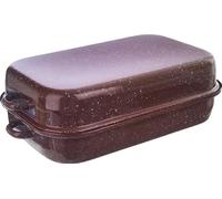 Moule à pâtisserie, acier émaillé, double fonctionnalité, brun