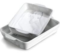 Moule à pâtisserie d'angle en marbre et céramique à deux niveaux, plat de cuisson pour four, moule à gâteau, moule à pain, ensemble de cuisson, plat de cuisson, moule pour four avec poignée, en deux p