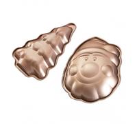 BerlingerHaus Moules à biscuits BH-6948 – Lot de 2 Noël Rosegold