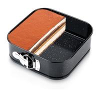 Moule à pâtisserie démontable - Vilde - Carré - 20x20x6,8 cm - Acier au carbone - Revêtement granit - Anti-adhérent