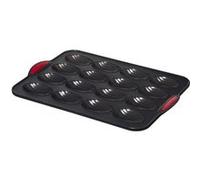 5five Moule à madeleines pour 16 madeleines en silicone Noir