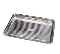 Moule à pâtisserie - Plaques de cuisson en acier inoxydable avec grille de refroidissement, four, emporte-pièce | Moule à biscuits argenté durable pour gâteaux, biscuits, légumes, viande |