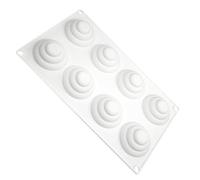 Moule à Pâtisserie Trois Niveaux en Silicone Blanc pour Gâteaux Miniatures