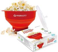 Moule à pop-corn en silicone, pliable, adapté au micro-ondes, avec couvercle et poignées
