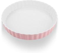 Moule à quiche en céramique, Ø 25 cm, rose, profondeur 4 cm