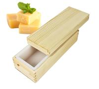 Moule À Savon En Pain,Moules Rectangulaires En Silicone Avec Boîtier En Bois Et Couvercle - Moules Polyvalents 1300 ml pour Fabrication de Savon Chocolat Pudding Gâteau Artisanal