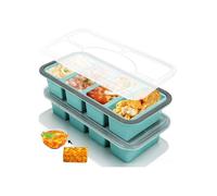 Moule a Soupe Congelation 2Pcs Moule Soupe Congélateur Plateau de Congélation en Silicone Avec 2pcs(bleu) X 4 Interv MOULE A GATEAU
