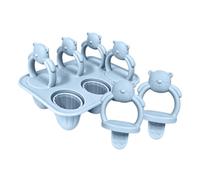 Moule à sucettes glacées en silicone à six emplacements, réutilisable, antiadhésif, structure flexible à libération lisse | Appareil de préparation de cuisine pour