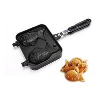 Moule à Taiyaki,Taiyaki Maker moule à gâteau chaud en forme de poisson japonais antiadhésif moules à gaufres, moules à double casserole pour la maison bricolage cuisine fête dessert