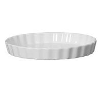 Moule à Tarte Tourtière haute en Porcelaine Blanche D32.5 cm