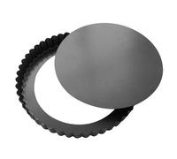 Moule à tarte cannelé - DE BUYER - Fond amovible - Ø32cm - Bord droit - Acier anti-adhésif