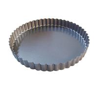 De Buyer – Moule à tarte canelée 32 cm acier antiadhésif fond fixe