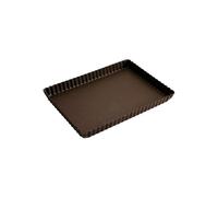 Moule à Tarte cannelé rectangulaire Anti-Adhérent Fond Fixe GOBEL L290