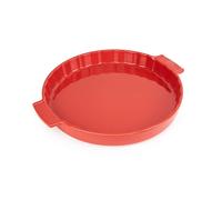 Peugeot - Moule à Tarte en céramique 30 cm - Garanti 10 - Fabrication Française - Coloris Rouge