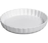 Moule à tarte en faïence 5cm Ø29cm blanc