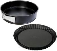 Moule à Tarte et Moule à Manqué Charnière Dr. Oetker Tradition, 28 cm et 26 cm, Antiadhésif, Acier Inoxydable