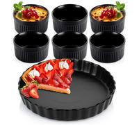 Moule à tarte Moule à quiche Moule à gâteau en céramique noir 24,5 cm