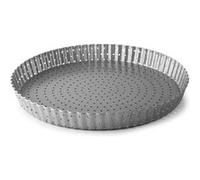 Lacor - Moule à tarte perforée Delize 14 cm - Acier au carbone antiadhésif Sans PFOA Argent