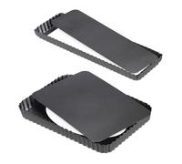 Relaxdays Moule tarte rectangulaire en lot de 2