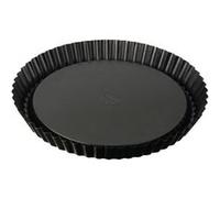Dr. Oetker 1449 Moule à tarte, Moule à tarte renversée, Moule à gâteau, Moule à gateau, Tarte renversée, Acier inoxydable, Noir, 28 cm x 3,5 cm