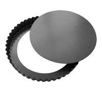 Moule à tarte cannelée droite démontable en acier antiadhésif ø 24 cm