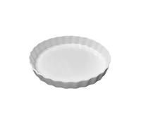 Moule à Tarte Tourtière haute en Porcelaine Blanche D29.5 cm