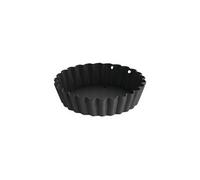 Moule à tartelette cannelé avec fond amovible vogue - 3 tailles - lot de 3 - acier100(ø) x 20(h) mm Noir G