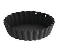 Moule à tartelette cannelé avec fond amovible vogue - 3 tailles - lot de 3 - acier100(ø) x 20(h) mm Noir G