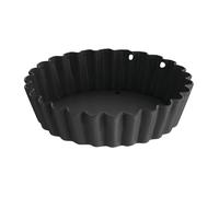 Moule à tartelette cannelé avec fond amovible Vogue - 3 tailles - Lot de 3 - Noir - l- L1- P- h20- Acier