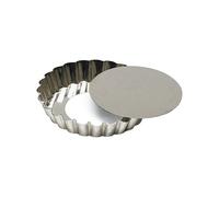 Moule à tartelette fond amovible 12 cm en fer blanc Gobel