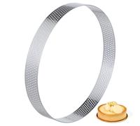 Moule à Tartelette Ronde en Acier Inoxydable, Cercle pour Desserts | Non Adhérent, Facile à Démouler, Pratique et Simple à Nettoyer, pour Gâteaux, Célébrations et Banquets