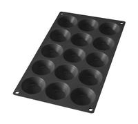 Moule à tartelettes 30 x 17 cm, noir, silicone, Lékué
