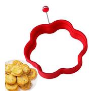 Moule à œufs au plat - Anneaux polyvalents pour le petit-déjeuner, forme ronen forme d'étoile, avec poignée, anti-adhésif, en fleur prunier, moule à œufs en silicone pour rôtir