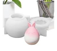 Moule à œufs de Pâques - Oreilles de lapin 3D en silicone - Moule à savon en forme d'œuf - Pour Thanksgiving, fête, bureau, maison, chambre, bureau, jour de la semaine, école, dortoir, appartement