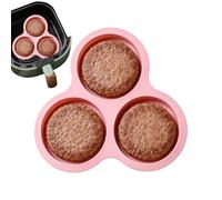 Moule à œufs en silicone anti-adhésif résistant à la chaleur pour friteuse | Air Fryer Moule à œufs pour maison, appartement, cuisine, petit-déjeuner, sandwichs, déjeuner, dîner, dessert, rose