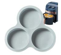 Moule à œufs en silicone - Moule à friteuse à trois sections, accessoire de cuisson antiadhésif, plateau de préparation de pâtisserie rond | Solution de cuisine réutilisable pour gâteaux, petits