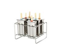 Moule acier inoxydable pour crème glacée / sucette glacée-argent