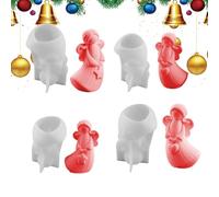 Moule Ange de Noël | 4 Pièces Moules Anti-Adhésifs à Démoulage Facile - Moules Pour Bougies Angel En 3D - Pour Le Béton, Le Plâtre, Le Ciment, La Et L'Argile