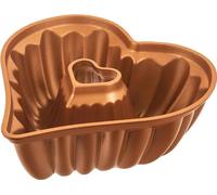 Moule anti-adhésif, en forme de cœur, aluminium de haute qualité, brun