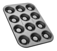 Moule Baba Au Rhum 12 Cavités En Acier Antiadhésif 38 5x26 5cm Pour Mini Savarins Et Gâteaux Fourrés